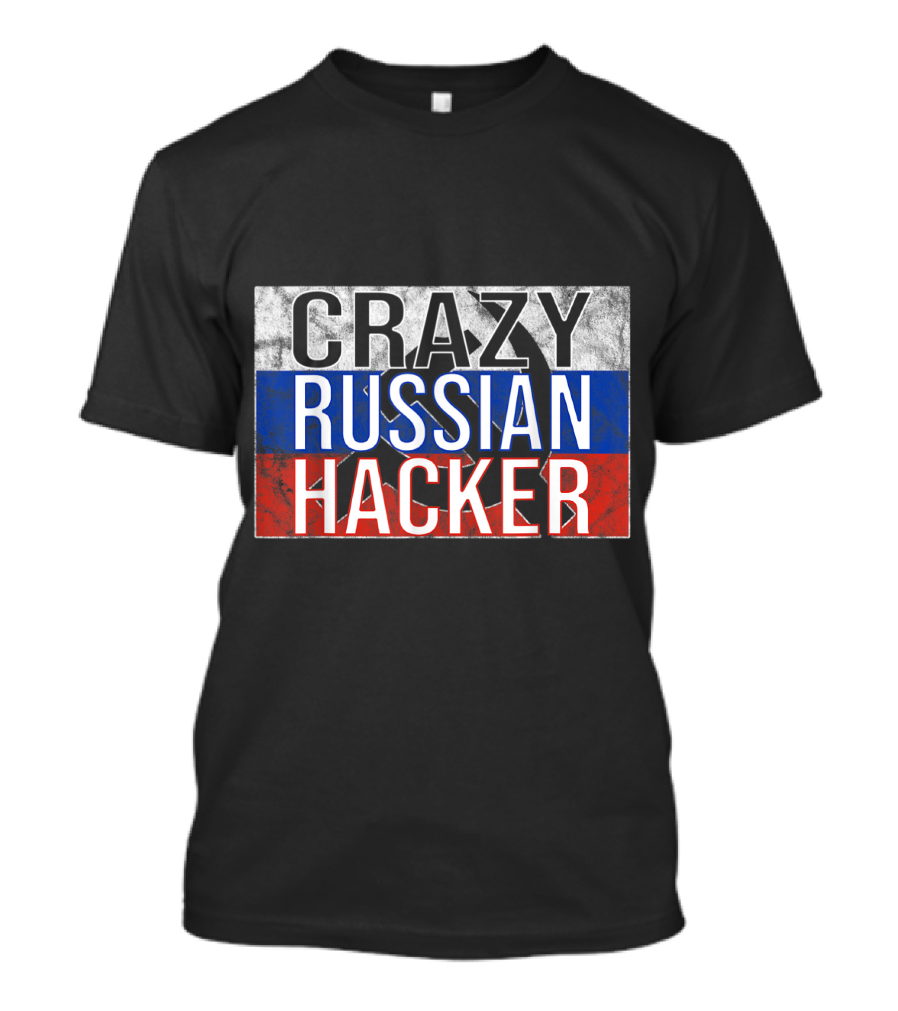 Crazy Russian Hacker Coder Developer Nerds T-Shirt