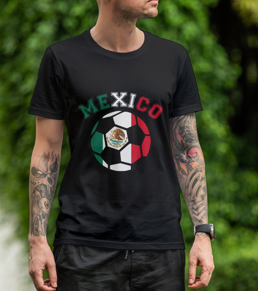 Mexico Soccer Football Futbol Flag Emblem T-Shirt