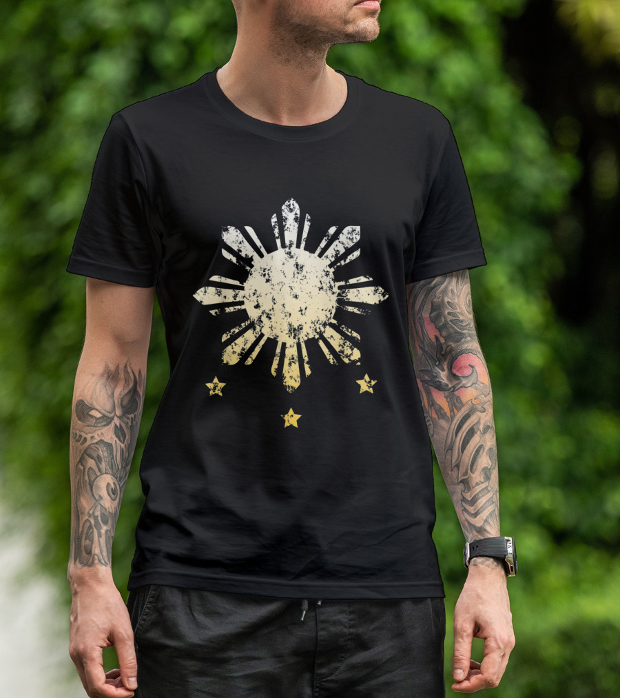 Philippines National Flag Sun And Three Stars T-Shirt