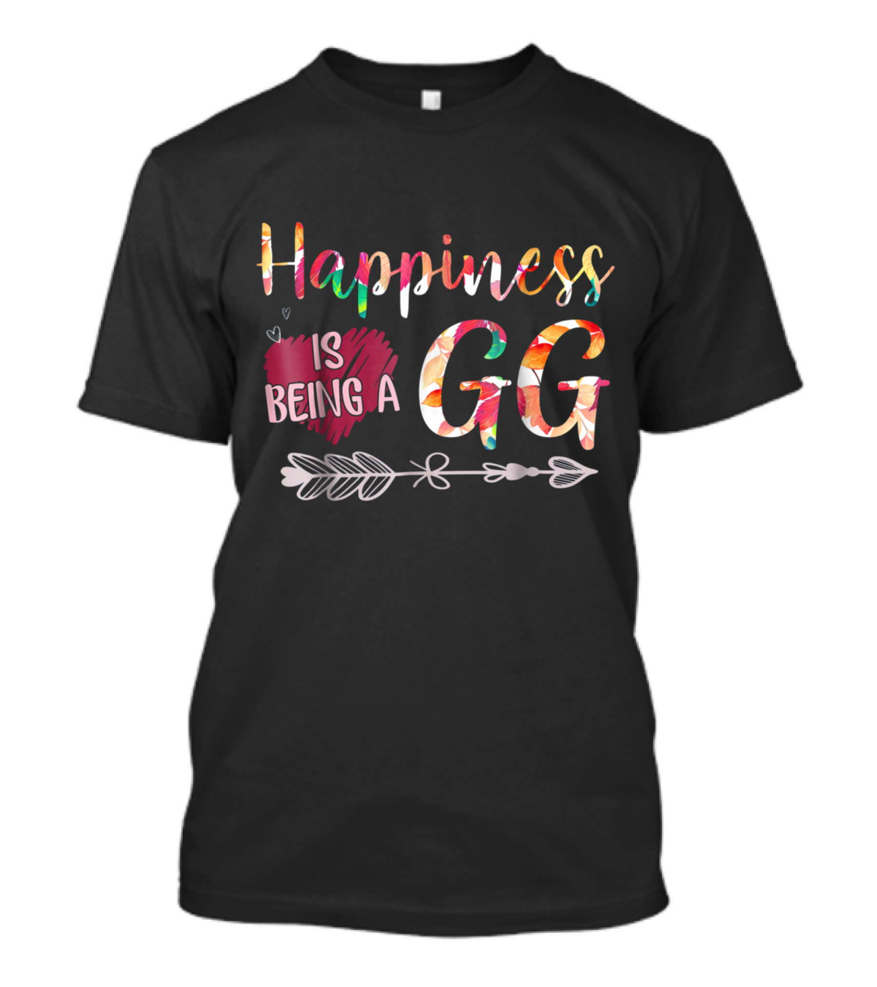 Happiness Is Being A GG Colorful Heart And Arrow T-Shirt
