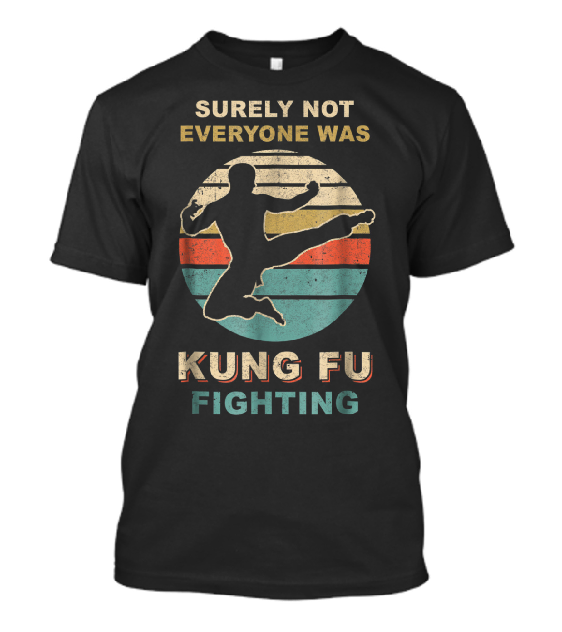 Vintage Surely Not Everyone Was Kung Fu Fighting Retro T-Shirt