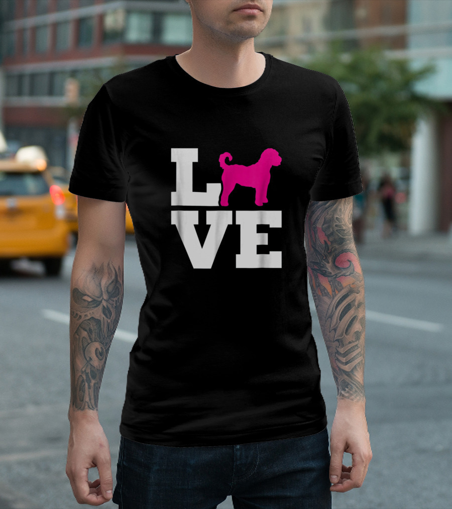 Love Goldendoodle Pink T-Shirt