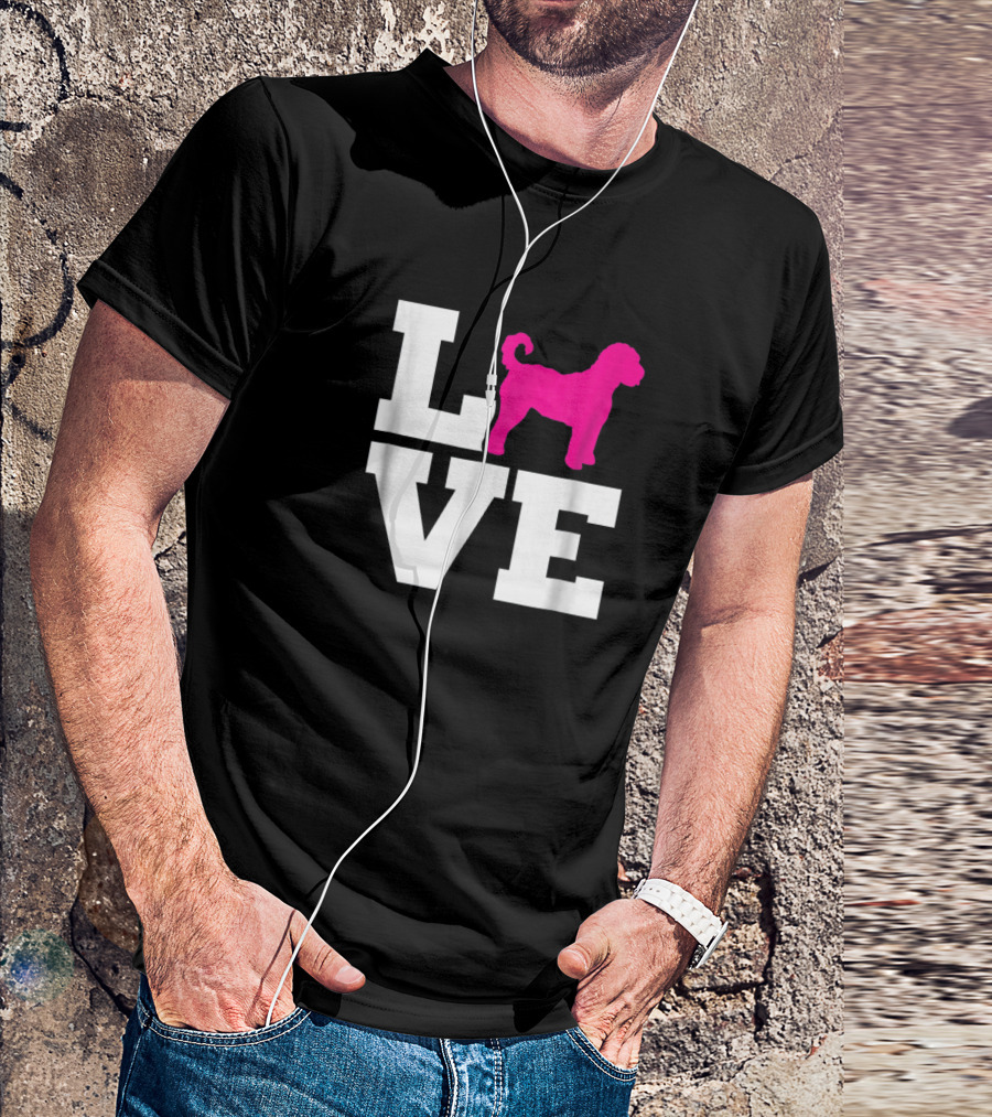 Love Goldendoodle Pink T-Shirt