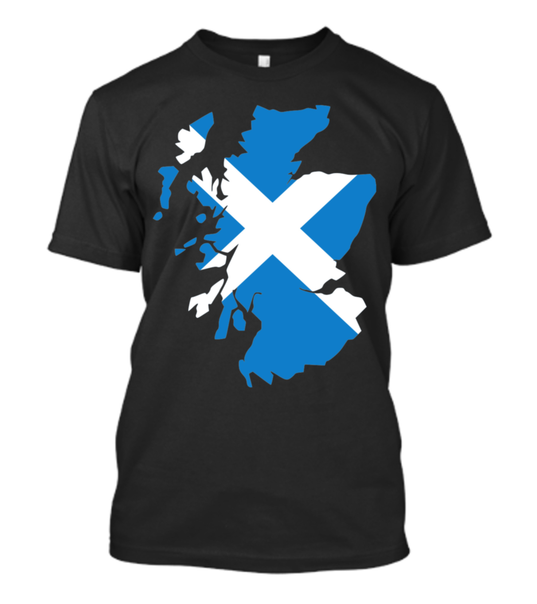 Scotland Map Flag Saltire T-Shirt