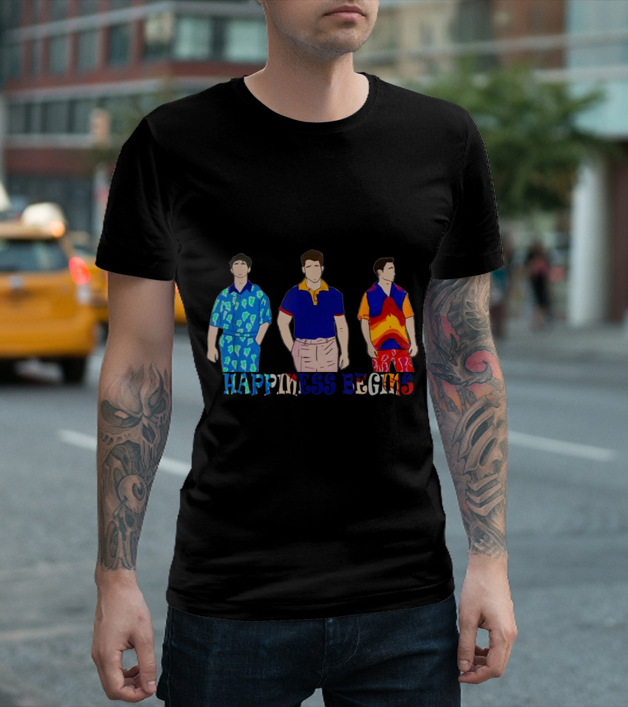 Happiness Begins Cool Brothers Birthday Happiness Lovers T-Shirt