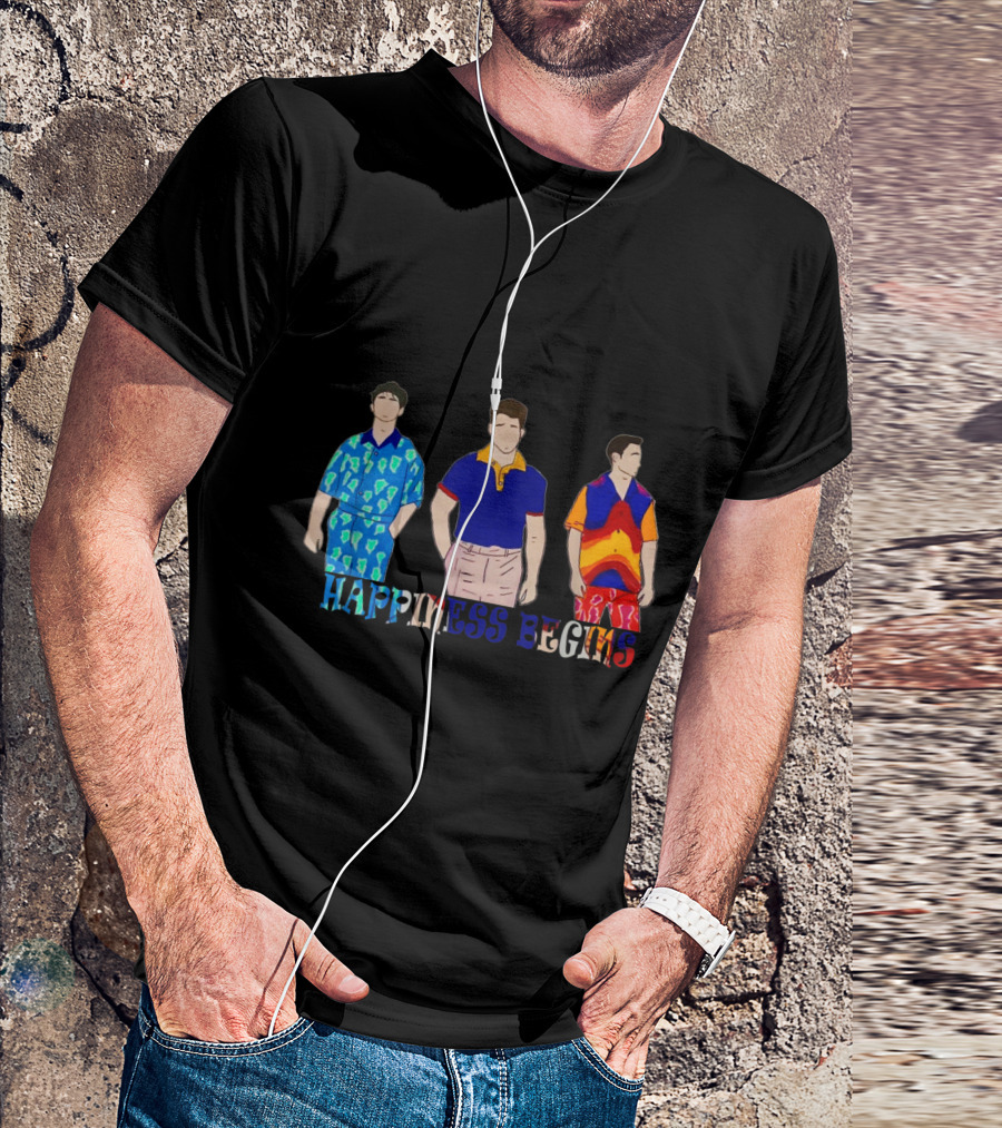 Happiness Begins Cool Brothers Birthday Happiness Lovers T-Shirt