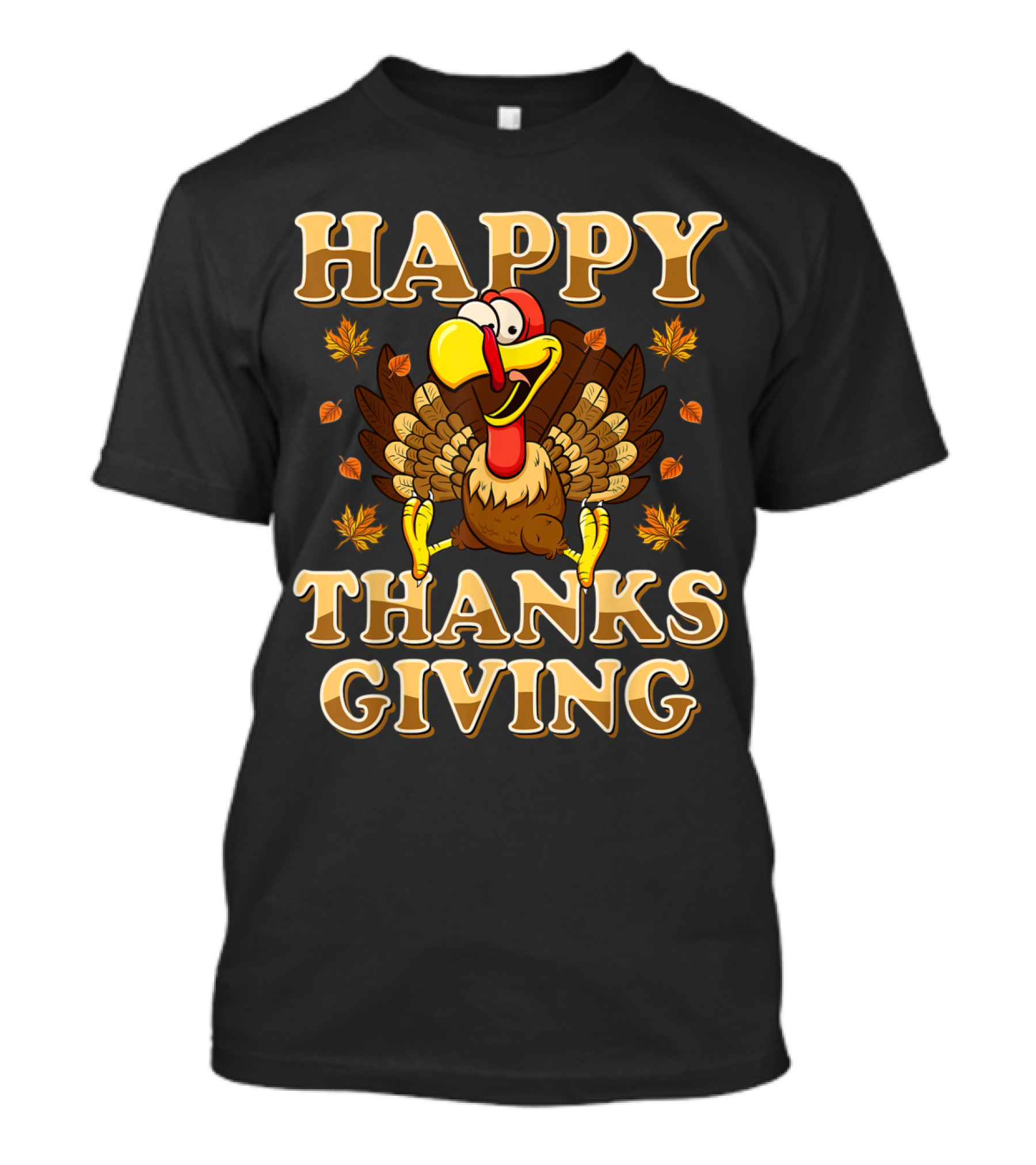 Happy Thanksgiving Girls Kids Turkey Day Happy Thanksgiving Turkey T-Shirt