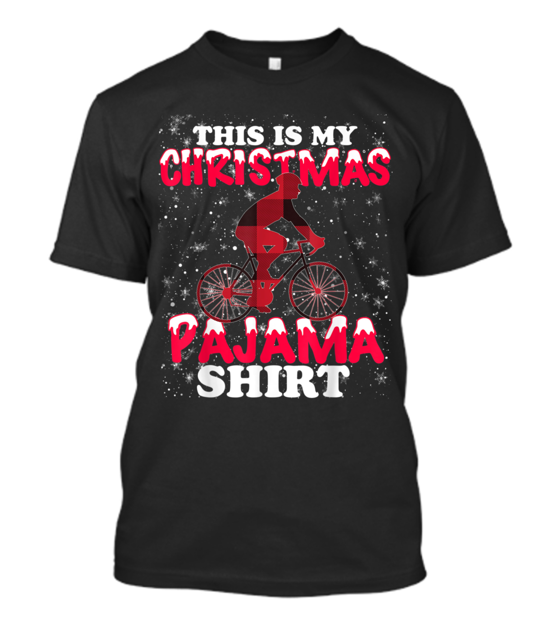 This Is My Christmas Pajama Shirt Funny Bicycle Cyclist T-Shirt