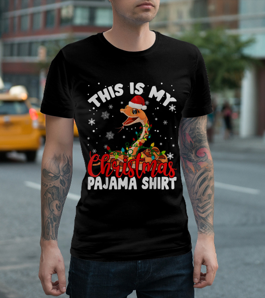 THIS IS MY CHRISTMAS PAJAMA SHIRT FUNNY SNAKE T-Shirt