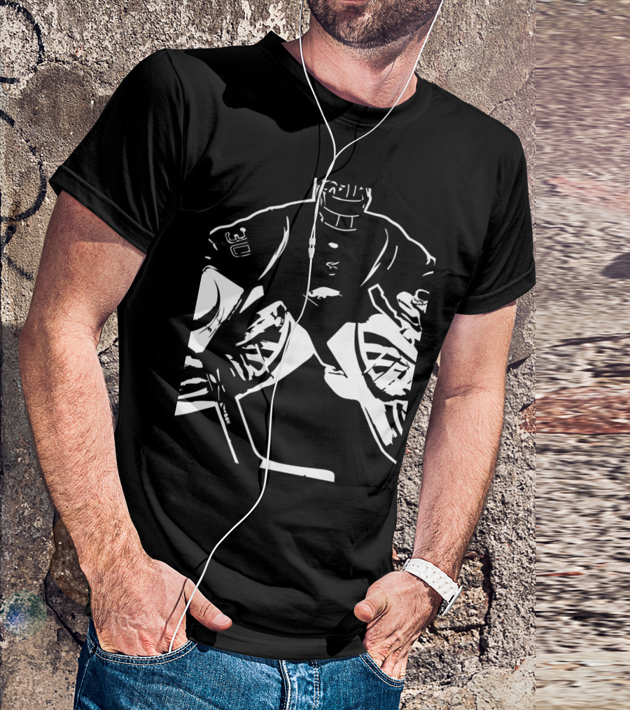 My Goal Is To Deny Yours Funny Ice Hockey Goalie Block Pose T-Shirt