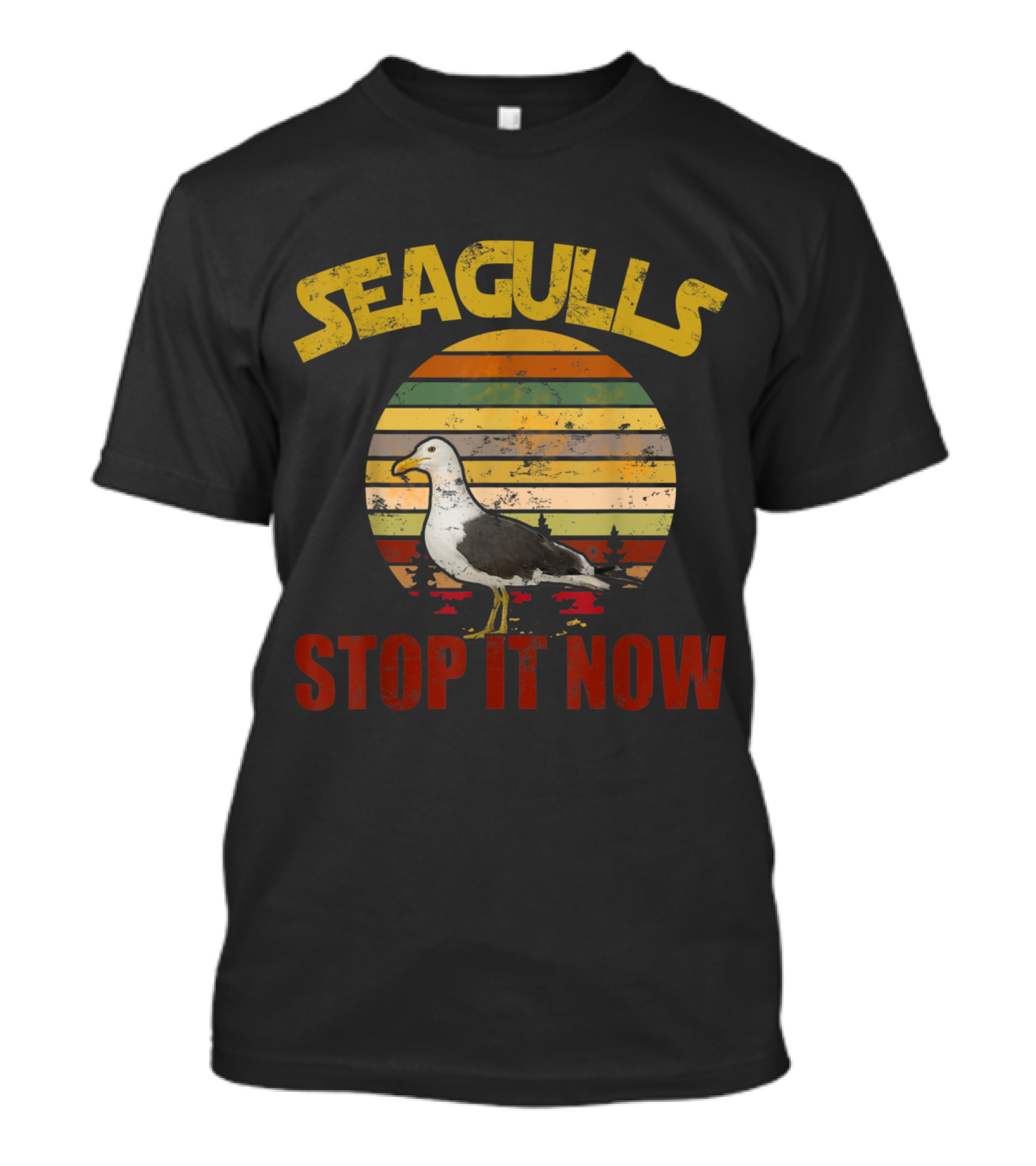 Seagulls Stop It Now Vintage Bird Lover Funny Seagulls T-Shirt
