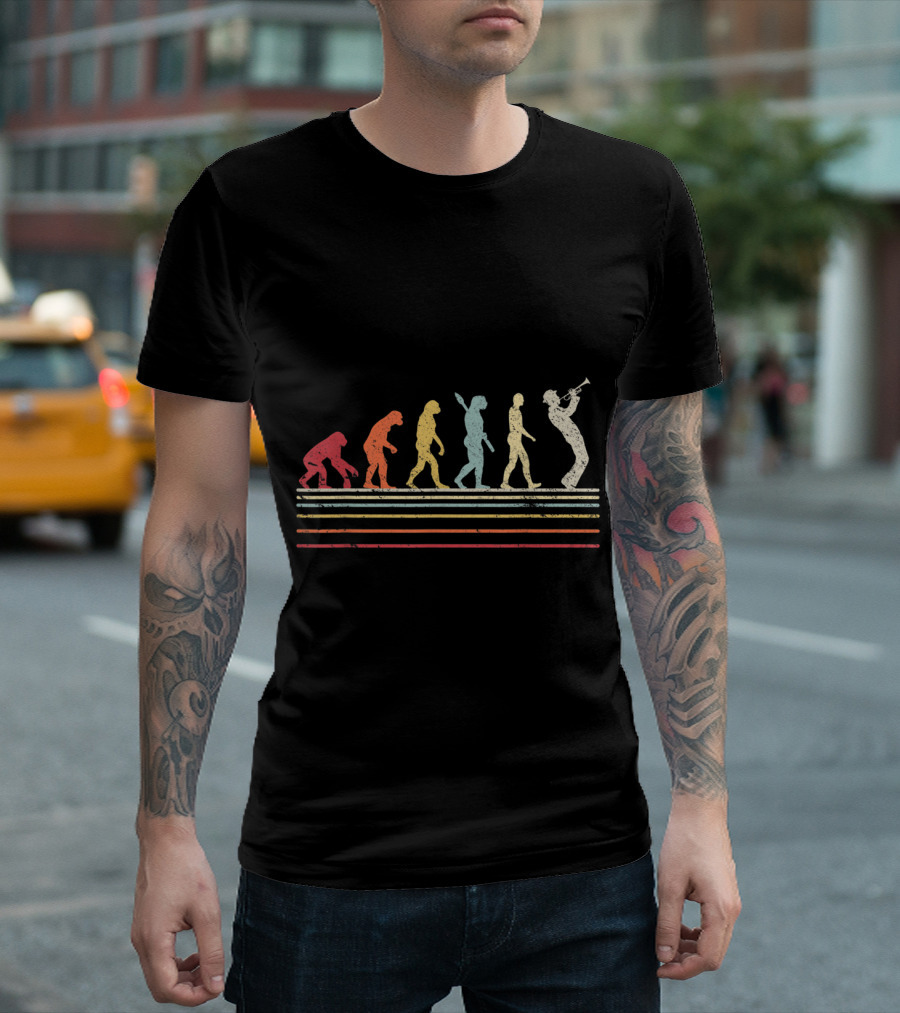 Trumpet Evolution for Trumpet Player Evolution of Musician T-Shirt