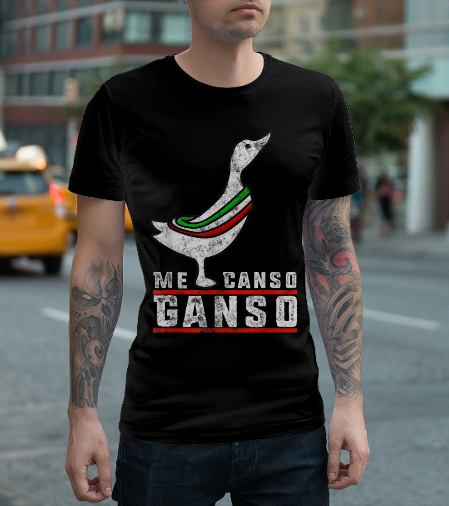 AMLO Me Canso Ganso Mexican Flag Colors Goose T-Shirt