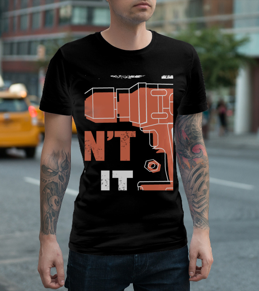 If BOB Can't Fix It We're All Screwed Drill Graphic with Bold Text and Outline Letters T-Shirt