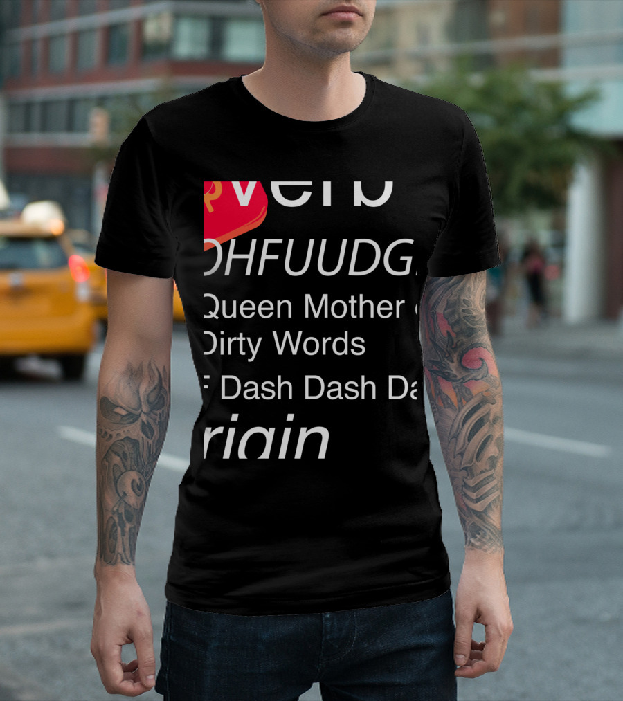 Funny Christmas Fudge Definition Leg Lamp Fragile Queen Mother of Dirty Words T-Shirt