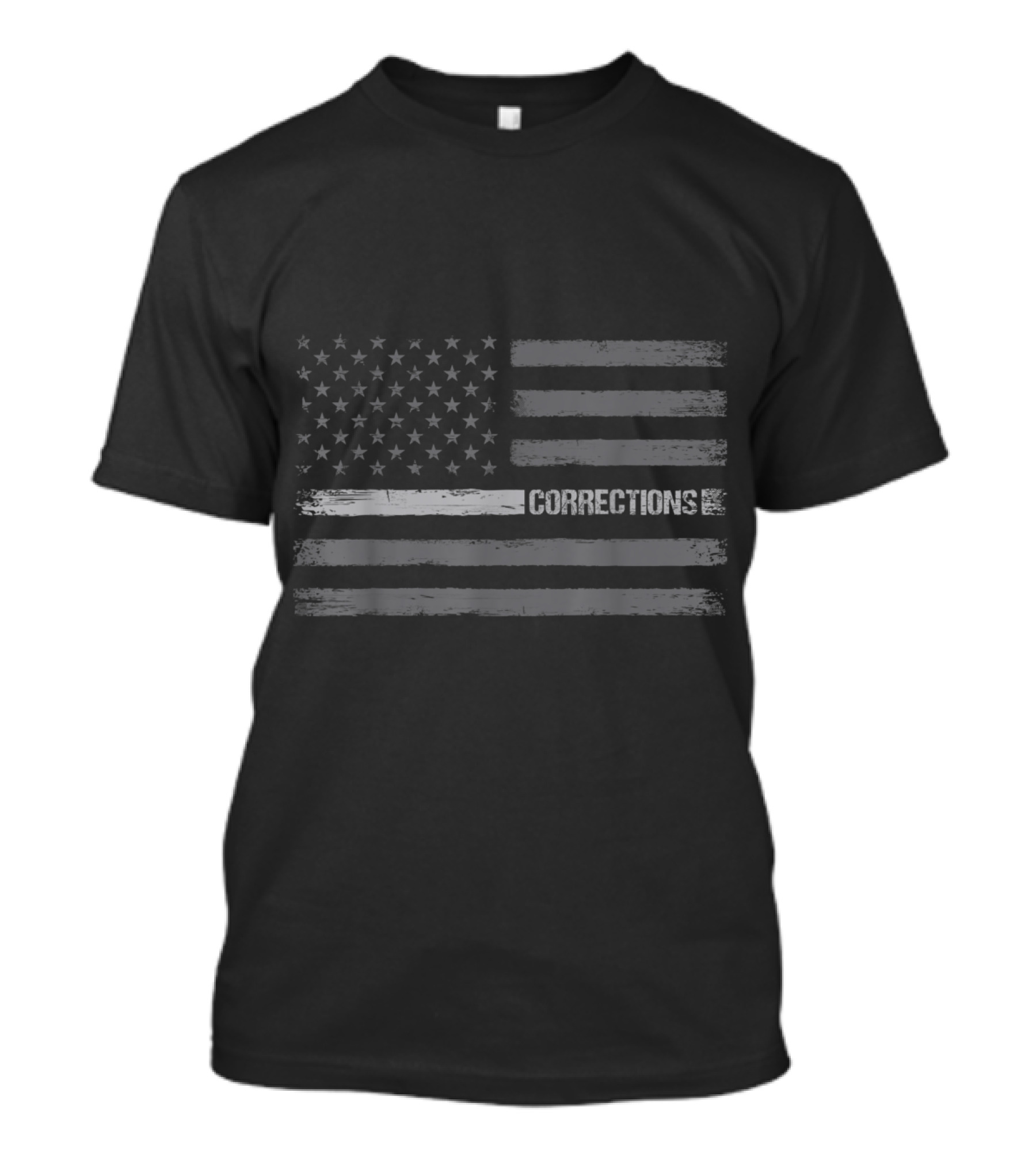 Correctional Officer American Flag Corrections USA T-Shirt