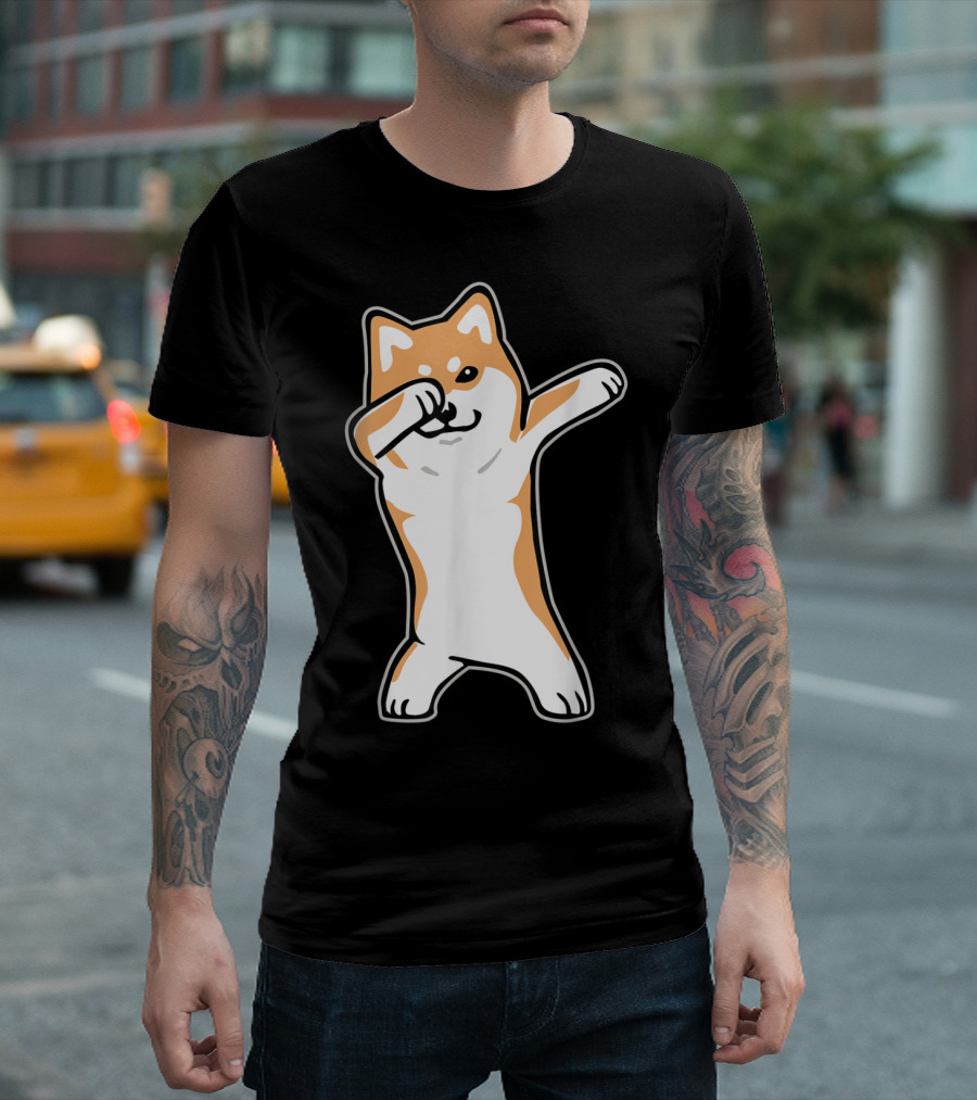 Dog Meme Dabbing Shiba Inu Doge T-Shirt