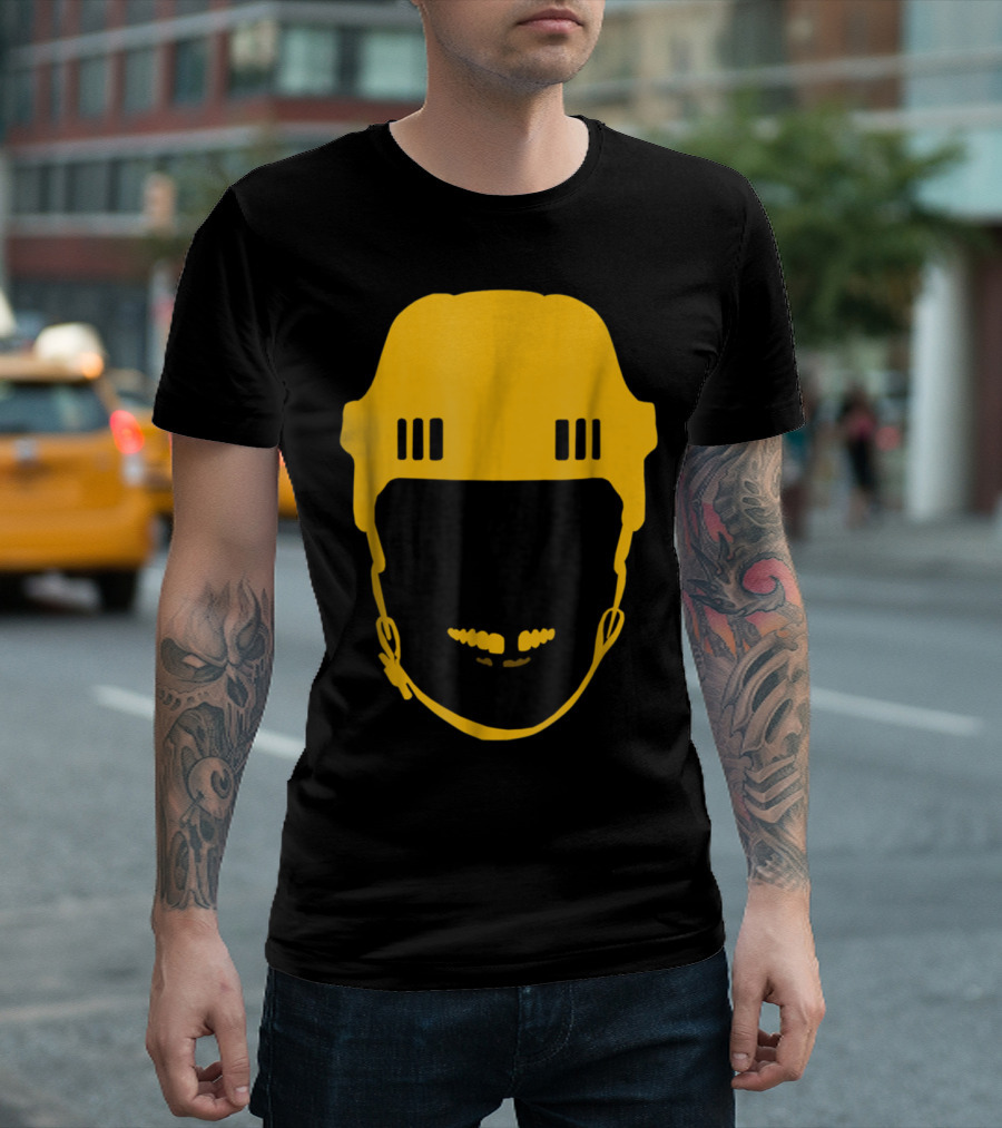 Spittin Chiclets Hockey Helmet Icon With Toothless Grin T-Shirt