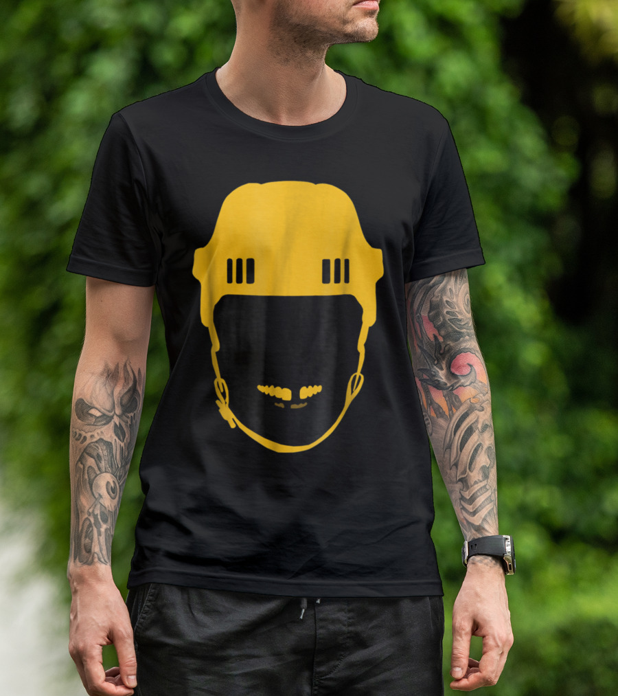 Spittin Chiclets Hockey Helmet Icon With Toothless Grin T-Shirt