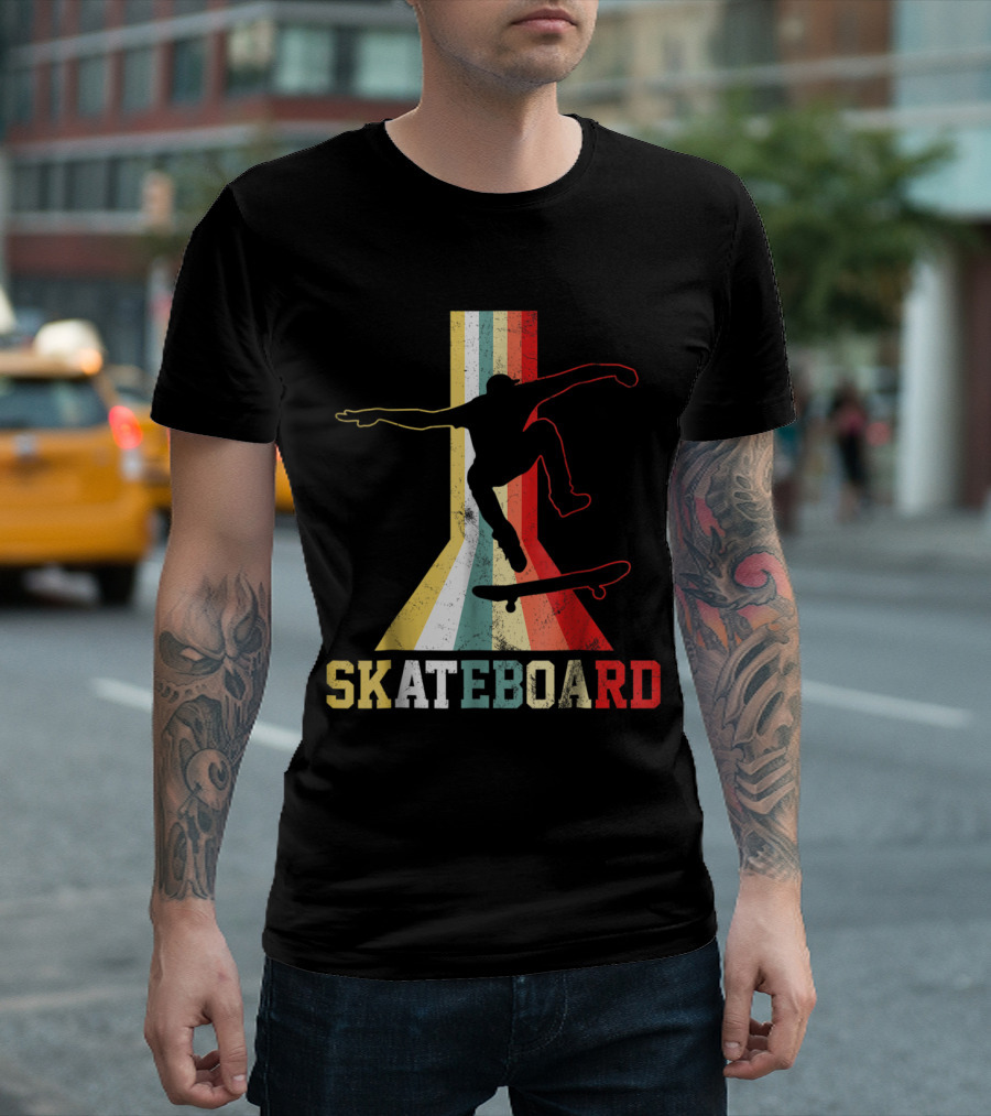 Retro Skateboard Skateboarding Skateboarder T-Shirt