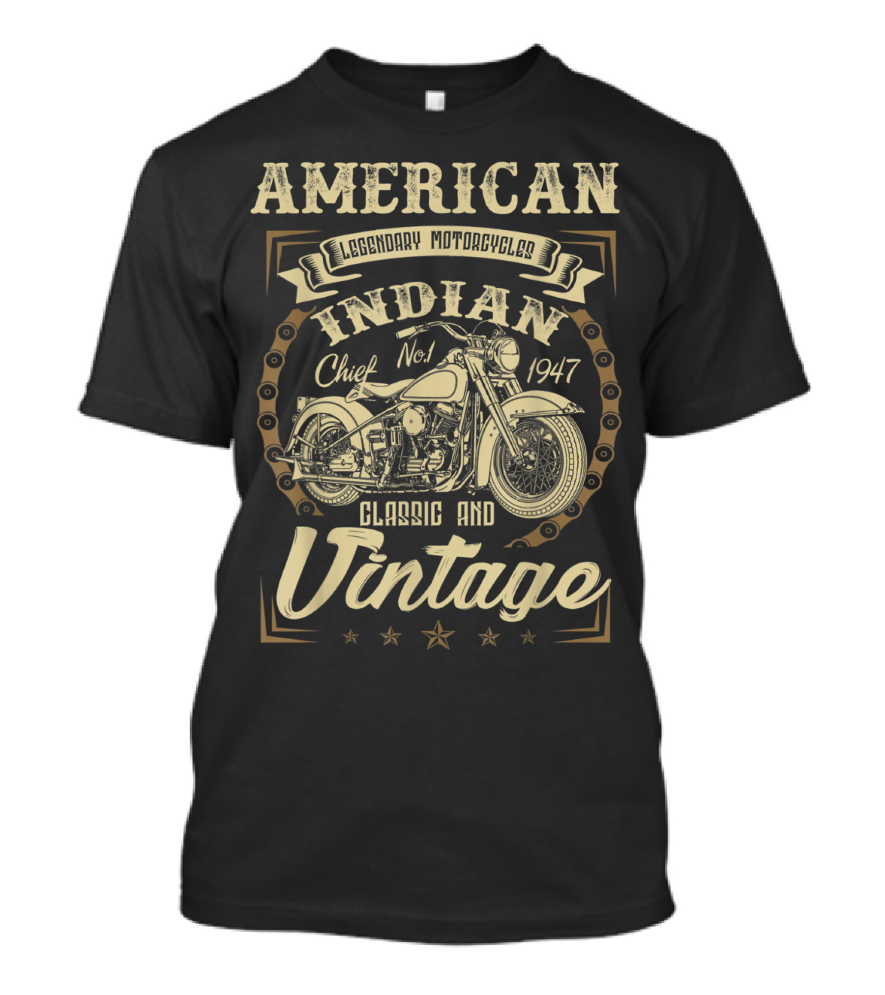 American Legendary Motorcycles Indian Chief No.1 1947 Classic And Vintage T-Shirt
