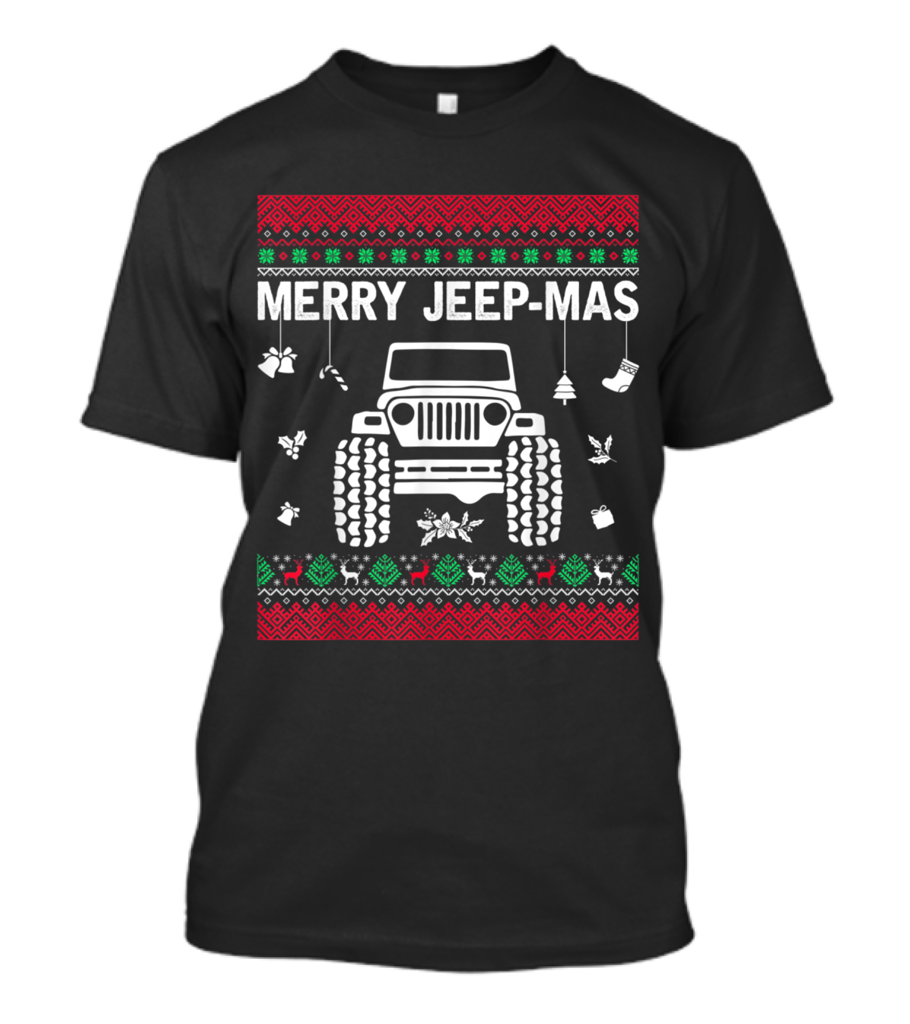 Merry Jeep-Mas Christmas Jeep Holiday T-Shirt