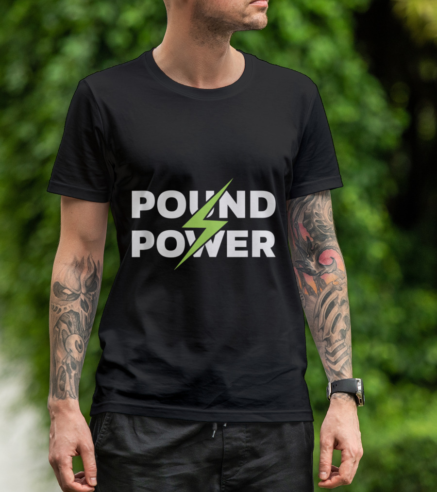 Pound Power Funny Drum Sticks Fitness Class Motivation T-Shirt