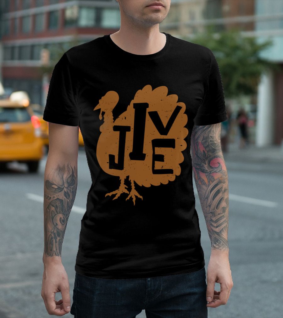 Jive Turkey Thanksgiving Holiday Dinner Retro Turkey T-Shirt