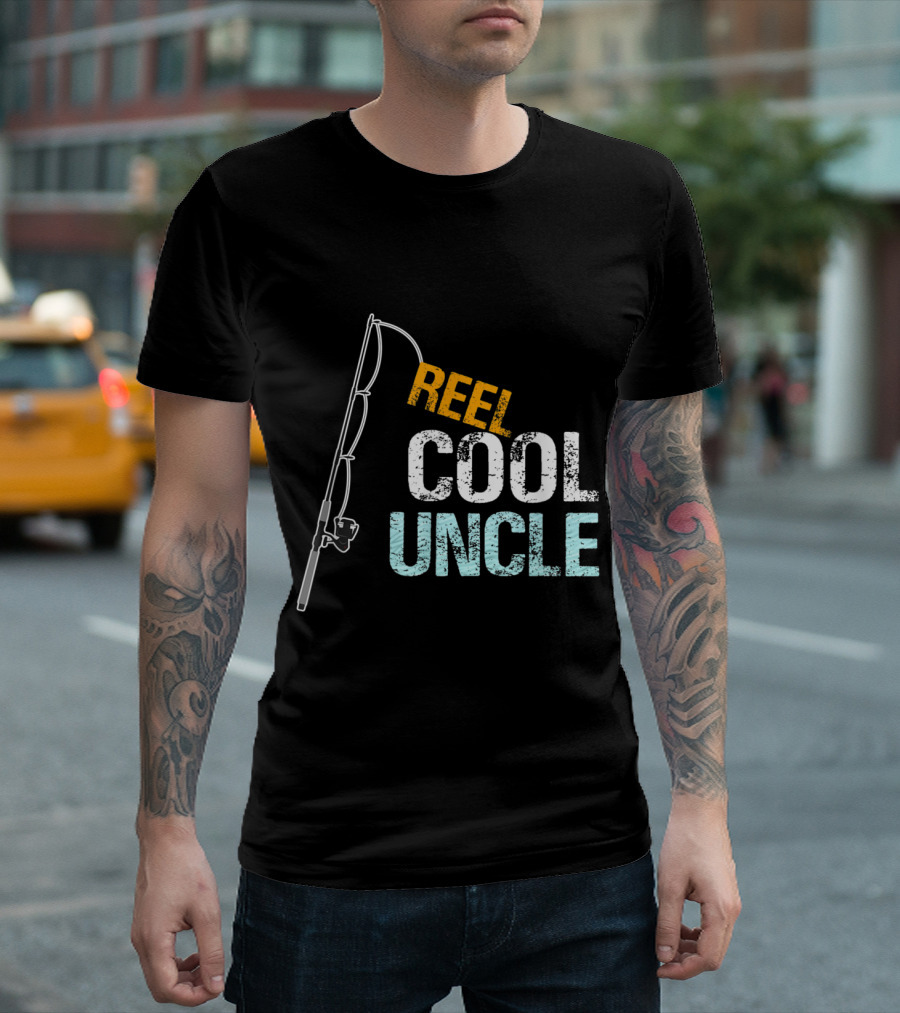 Reel Cool Uncle Mens Shirt From Niece Or Nephew With Fishing Rod T-Shirt