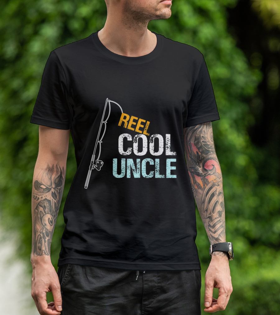 Reel Cool Uncle Mens Shirt From Niece Or Nephew With Fishing Rod T-Shirt