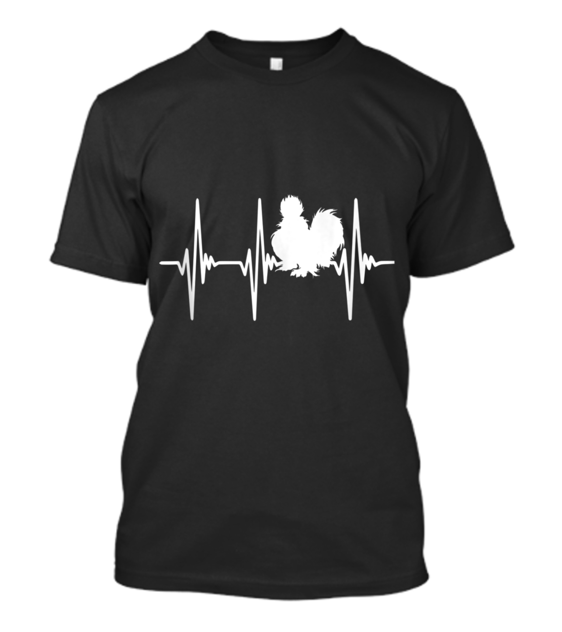 Silkie Chicken Heartbeat Funny Silkie Chicken Lover T-Shirt