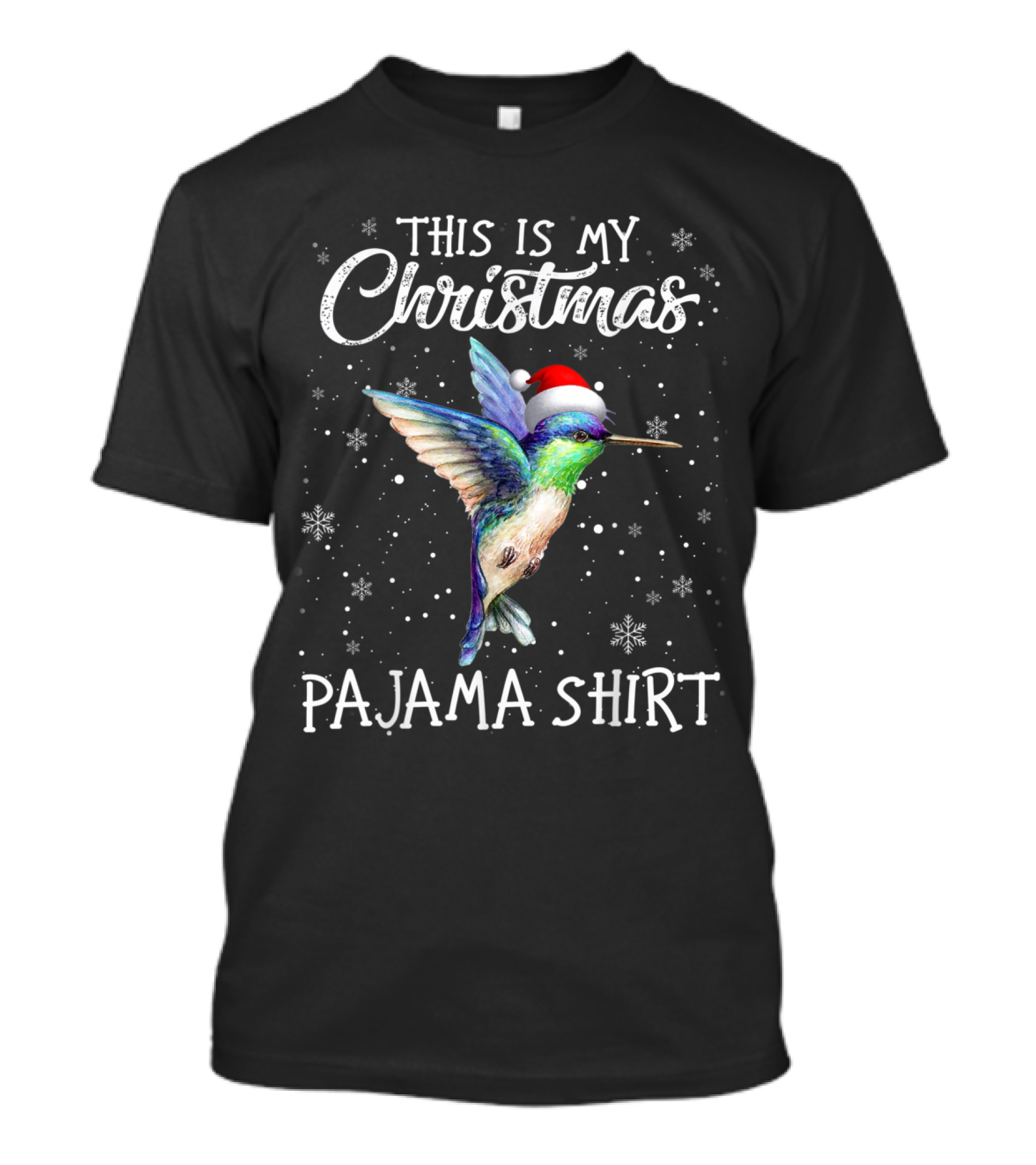 This Is My Christmas Pajama Shirt Hummingbird Lover T-Shirt