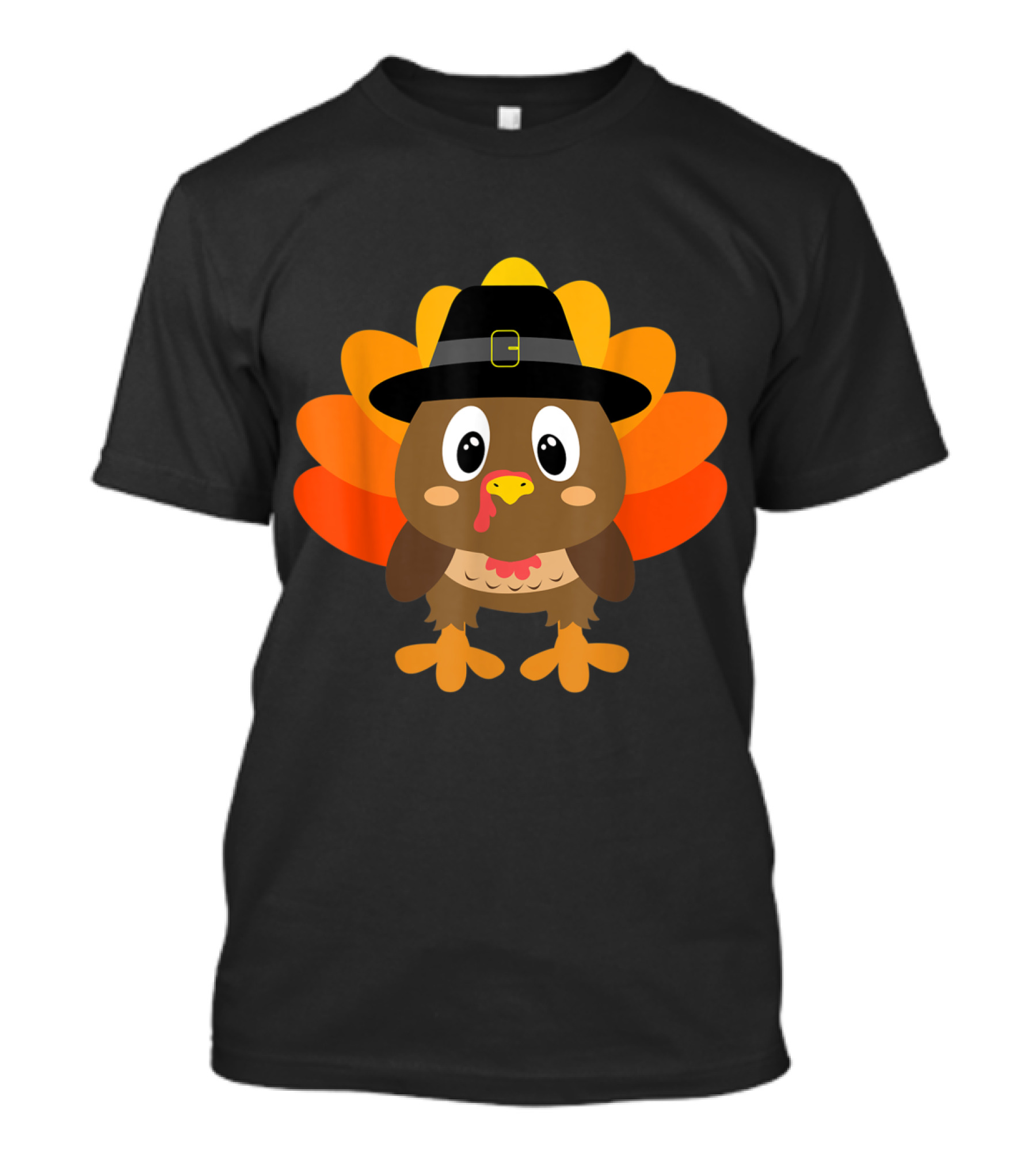 Turkey Pilgrim Hat Thanksgiving Costume T-Shirt
