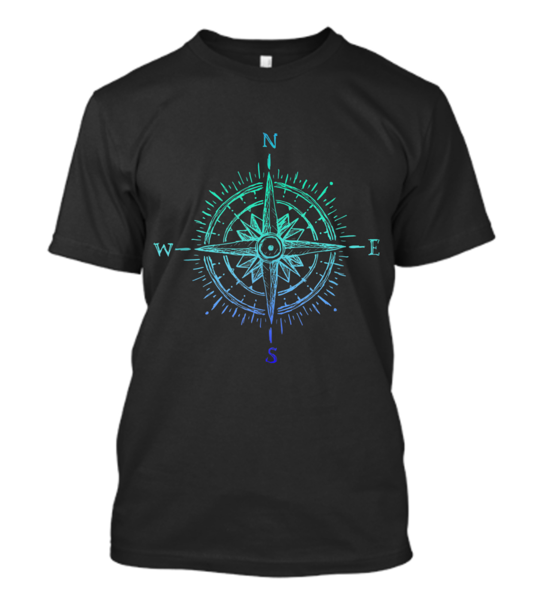 Vintage Compass Boat Captain Boater Boating Pontoon Nautical Navigation North South East West T-Shirt