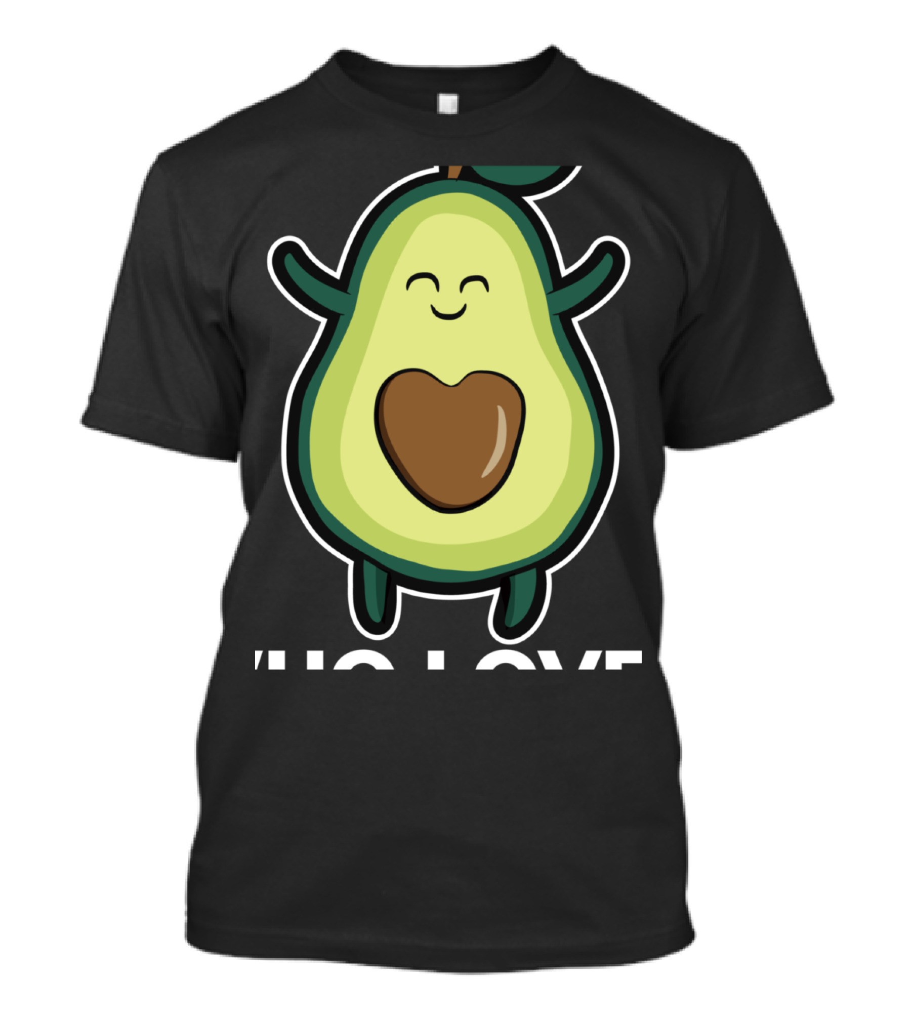 Girl Who Loves Avocado Cute Smiling Avocado Character T-Shirt