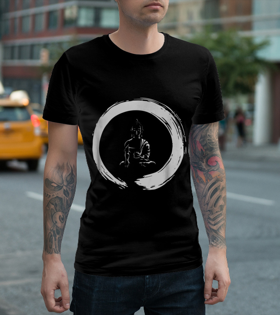 Gautama Buddha Zen Enso Circle Meditation Buddhism T-Shirt