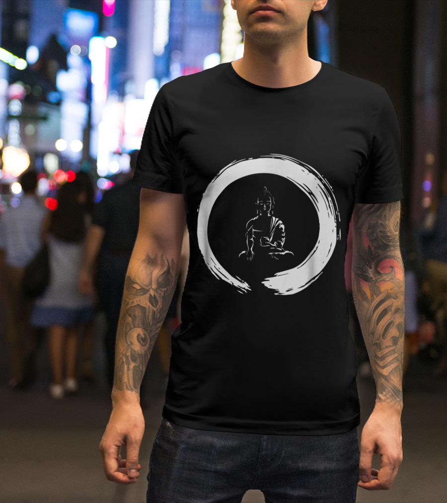 Gautama Buddha Zen Enso Circle Meditation Buddhism T-Shirt