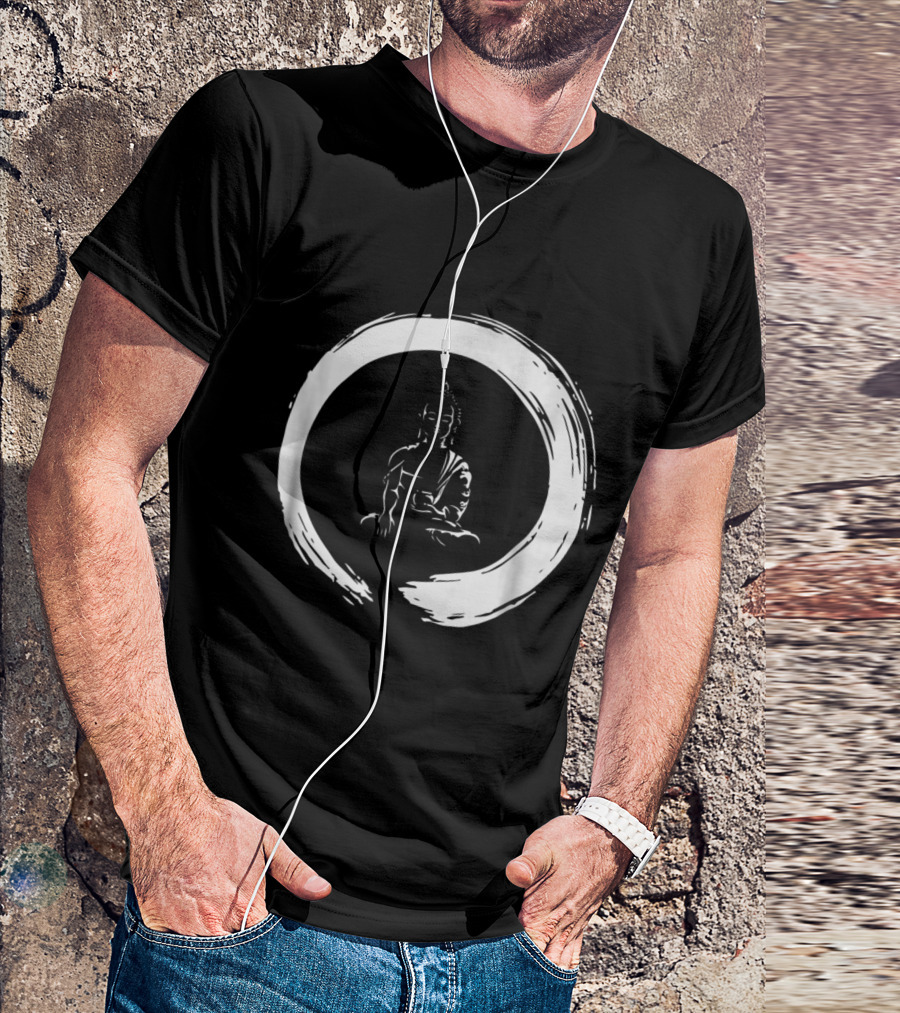 Gautama Buddha Zen Enso Circle Meditation Buddhism T-Shirt