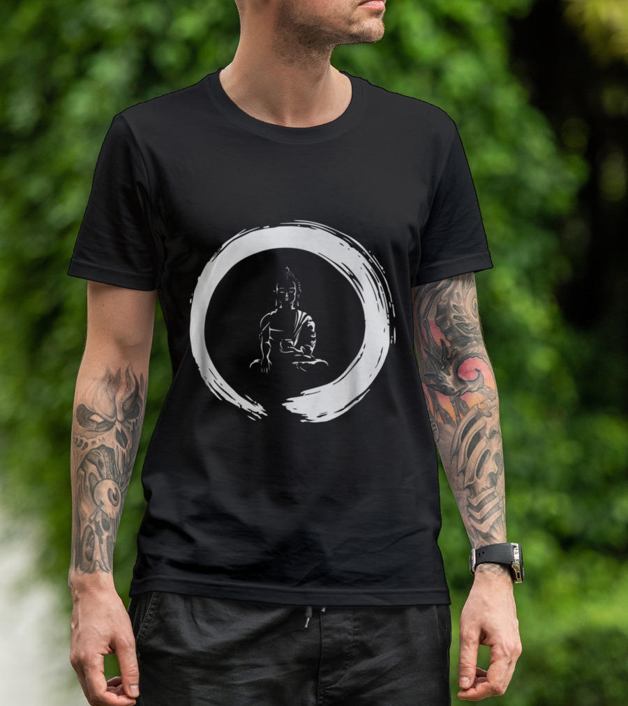 Gautama Buddha Zen Enso Circle Meditation Buddhism T-Shirt