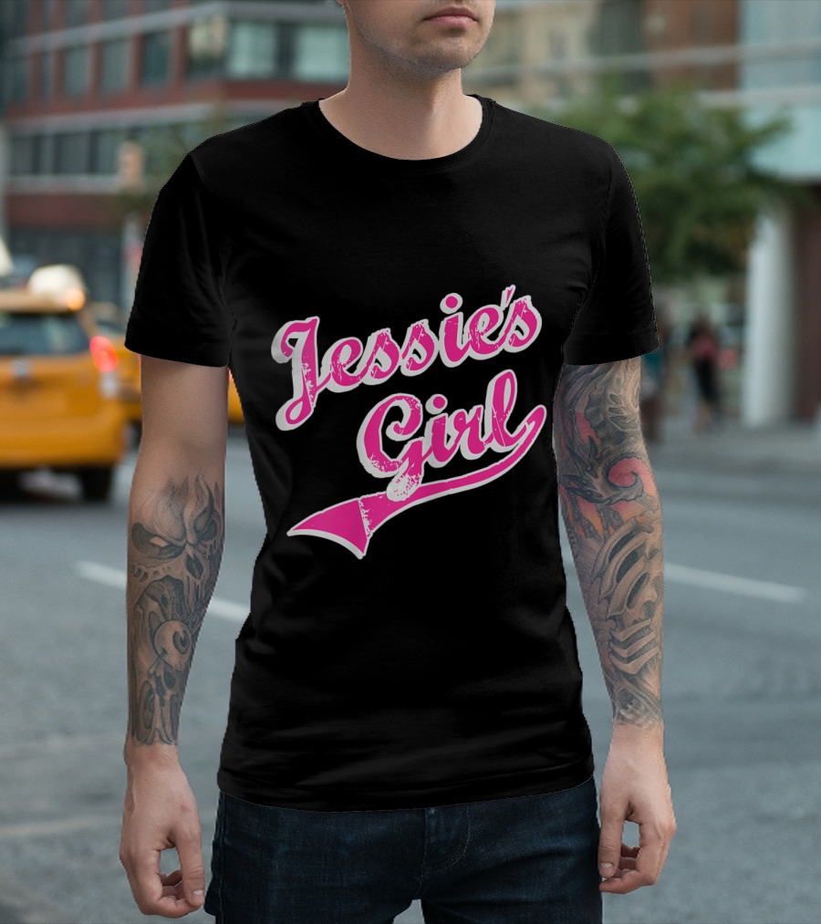 Jessie's Girl Retro Script Pink T-Shirt