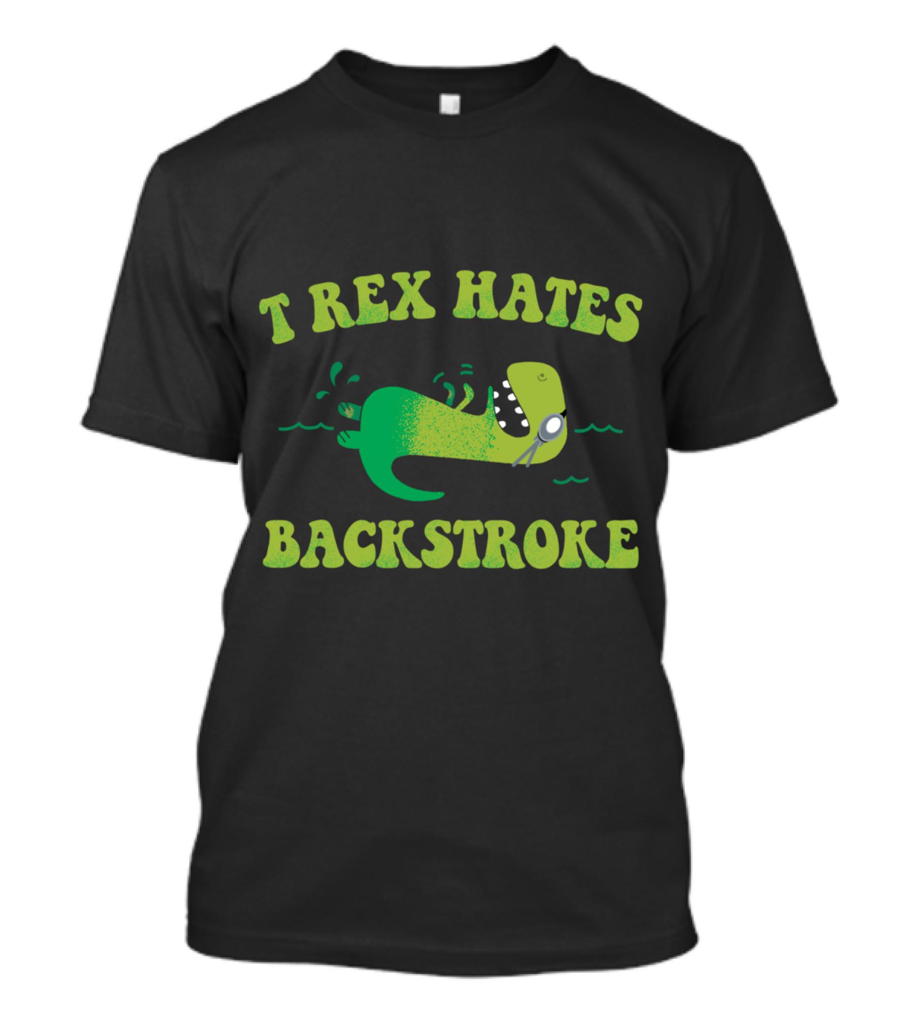T Rex Hates Backstroke Funny Swim Swimmers T-Shirt