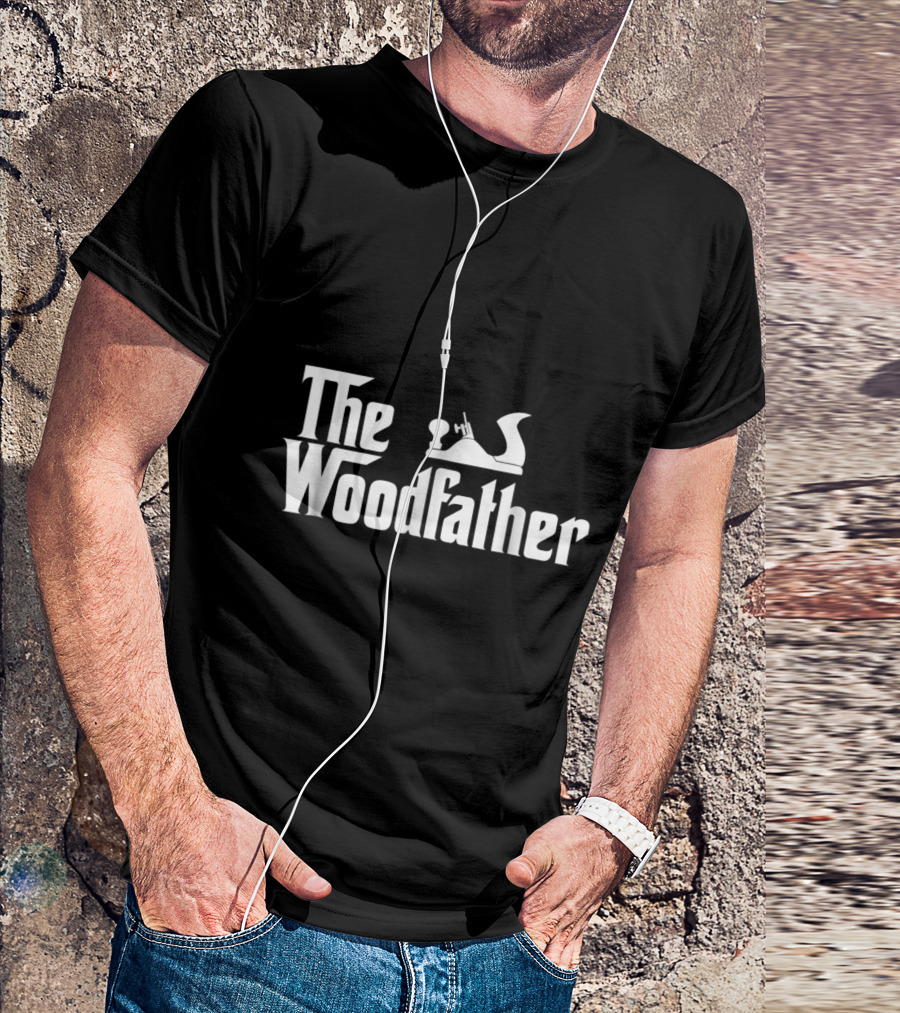 The Woodfather Funny Woodworking Carpenter T-Shirt