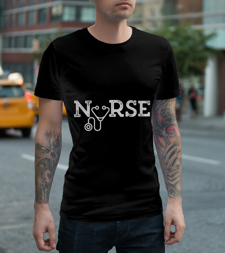 Nurse Stethoscope RN CNA LPN Iconic T-Shirt