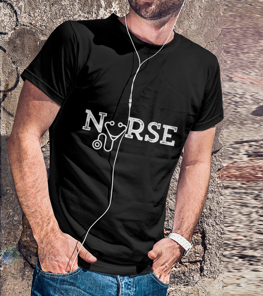 Nurse Stethoscope RN CNA LPN Iconic T-Shirt