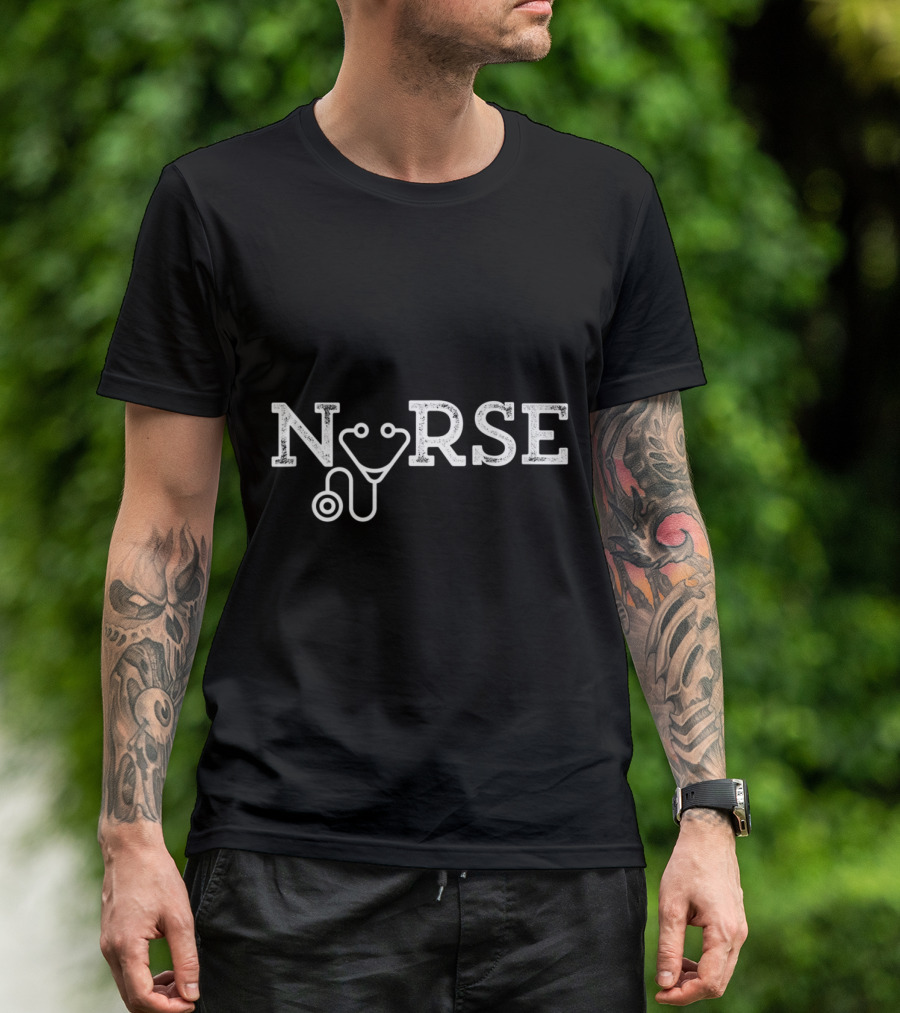 Nurse Stethoscope RN CNA LPN Iconic T-Shirt