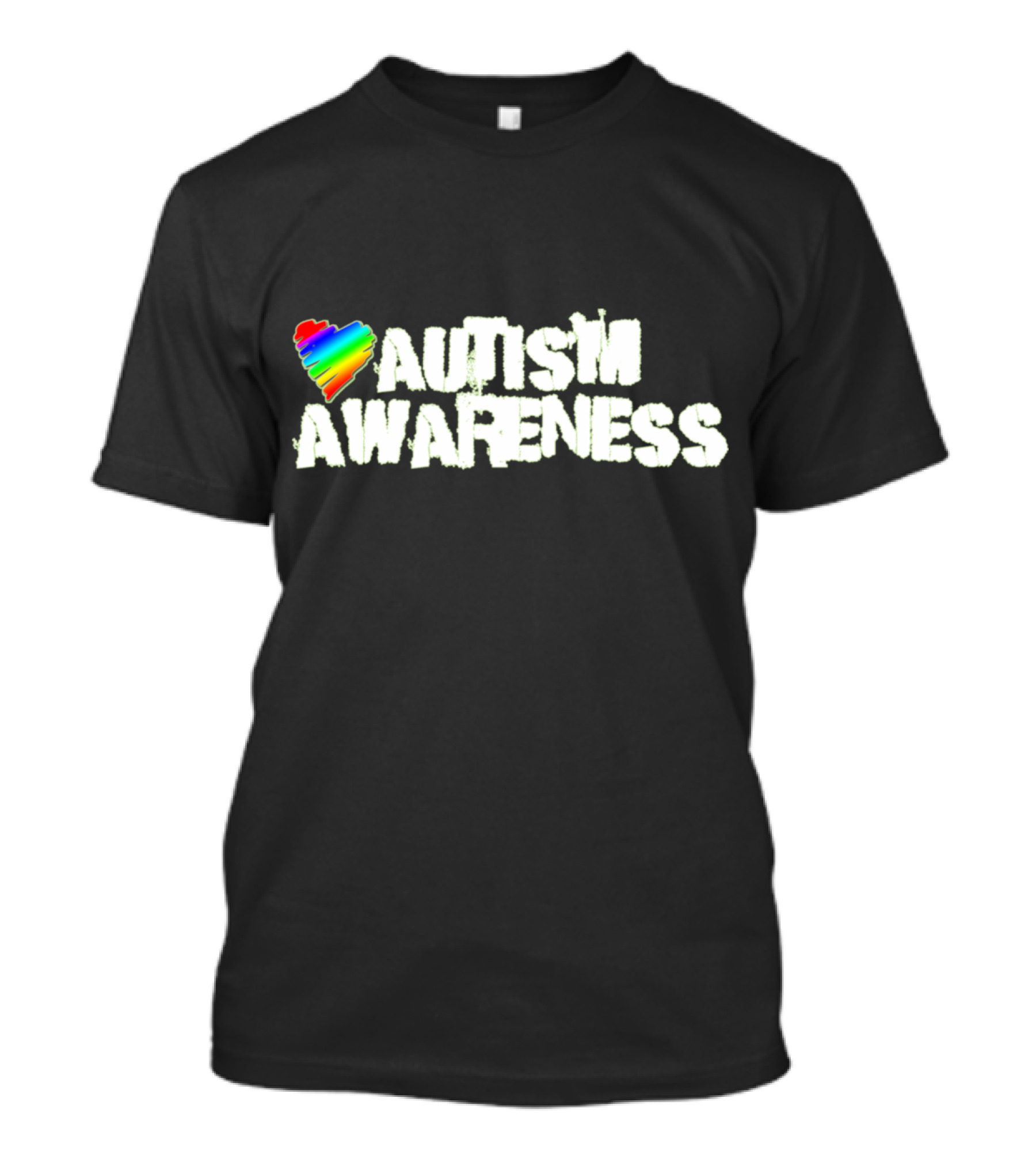 Autism Awareness Punky Rainbow Heart T-Shirt