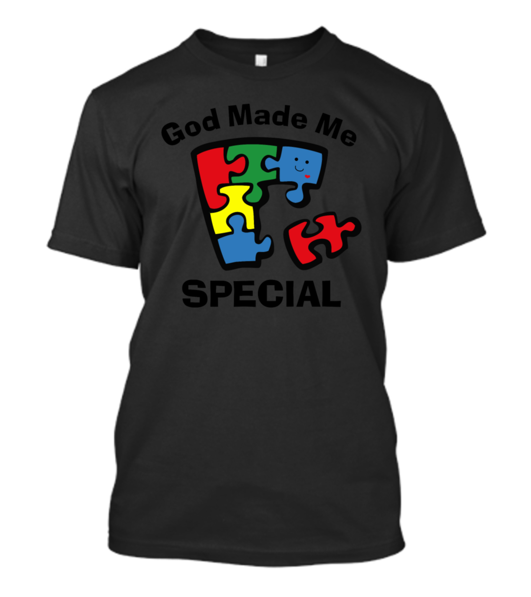God Made Me Special Autism Puzzle Piece T-Shirt