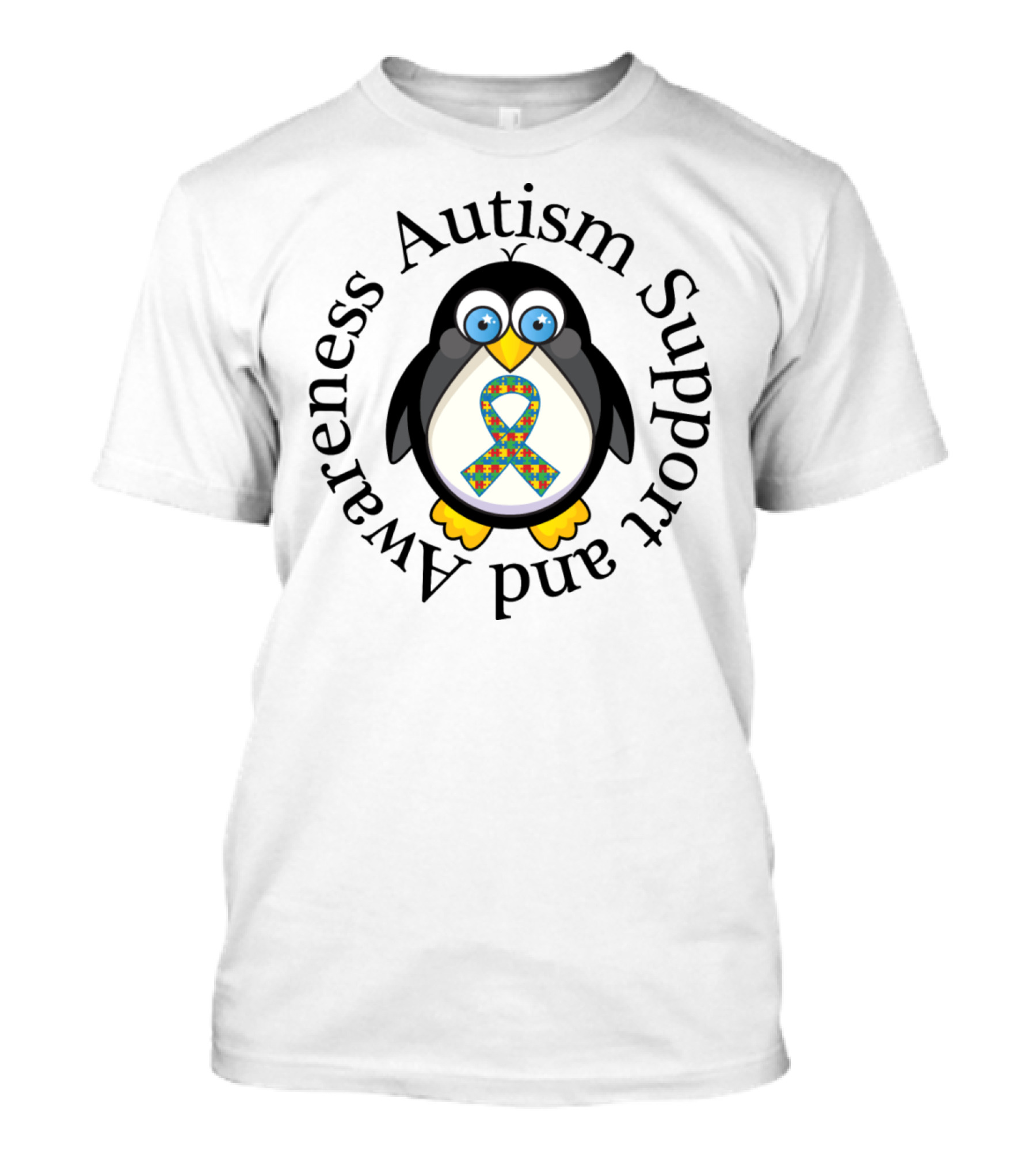 Autism Support And Awareness Penguin T-Shirt