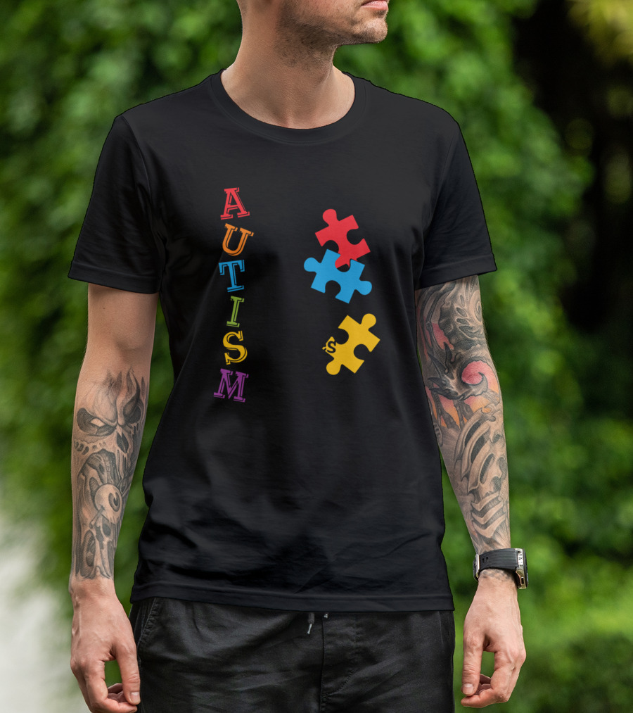Autism Always Unique Totally Intelligent Sometimes Mysterious Puzzle Pieces T-Shirt