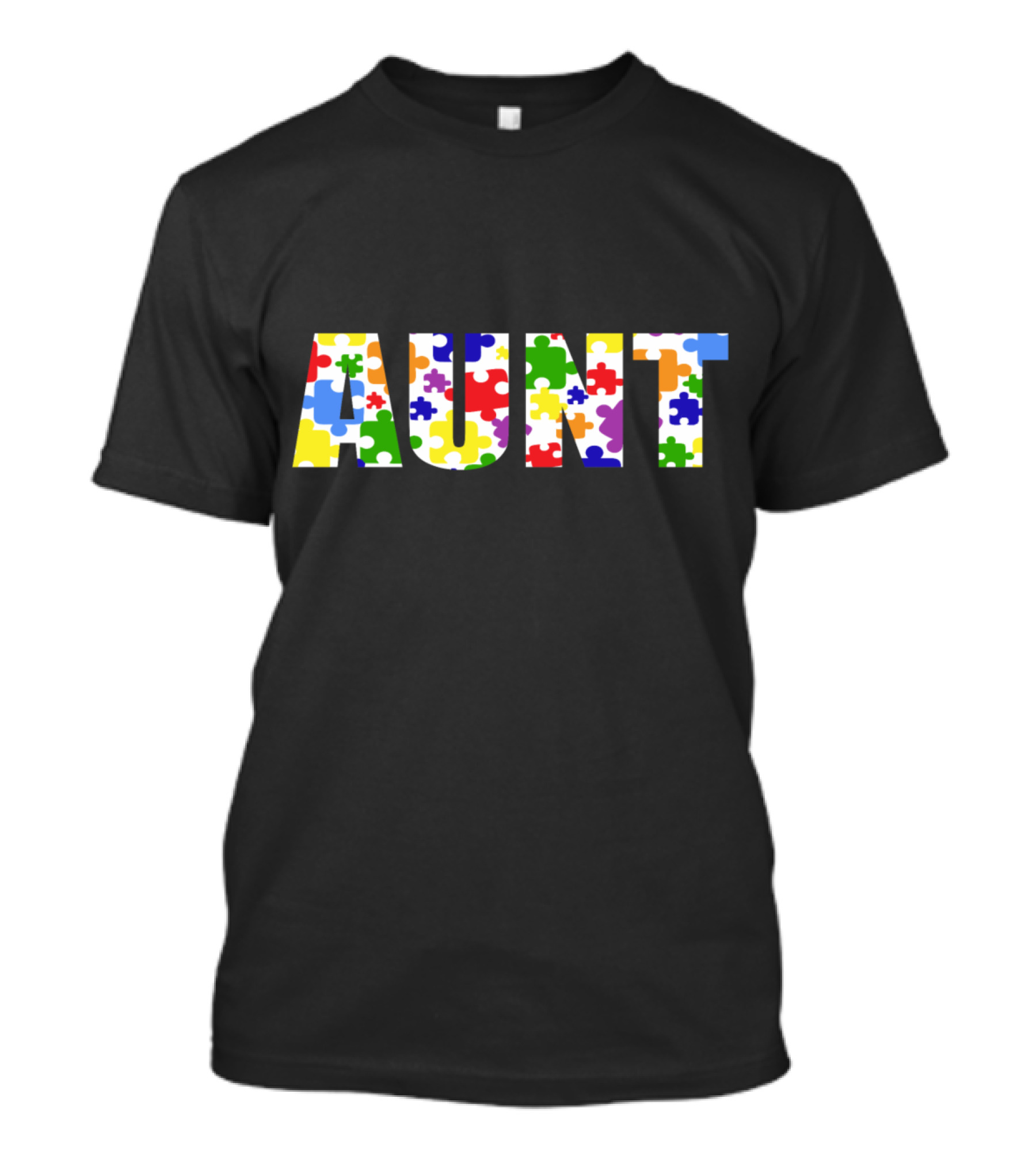 Colorful Puzzle Piece Autism Awareness Aunt Love Women’s Vintage Sport T-Shirt